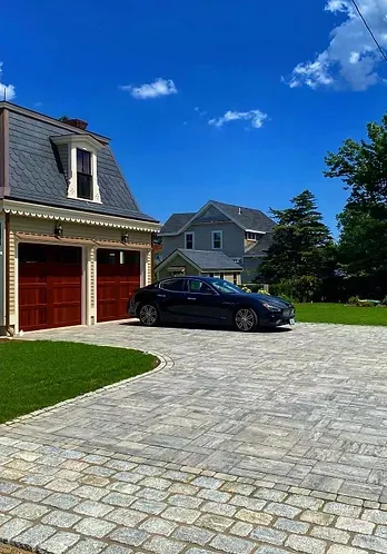 A stone driveway