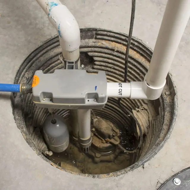 sump pump installed in ground