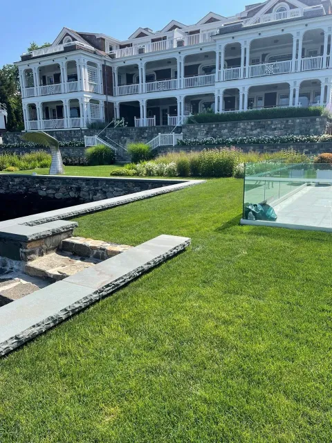 Luxurious house with an elegant landscaping design