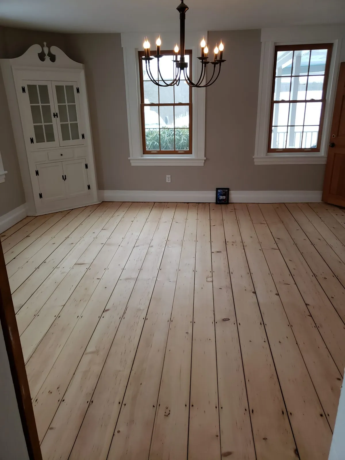 Hardwood floor refinishing