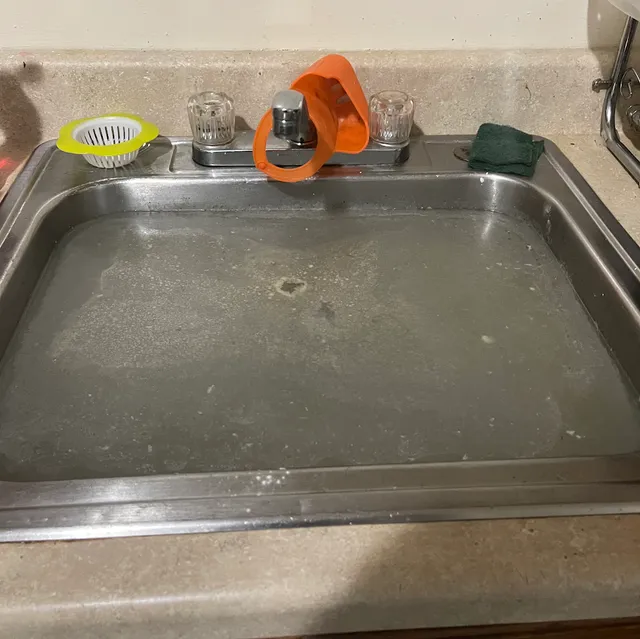 Clogged Kitchen Sink