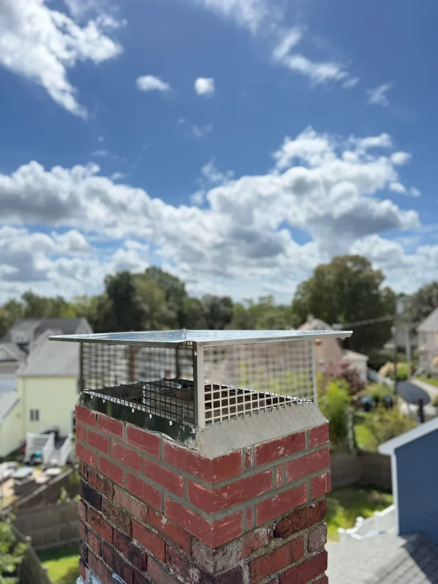 Chimney cap stainless installed complete — Chimney Goat project