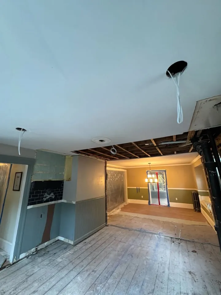 Worcester,Ma water damage kitchen re-wire.
