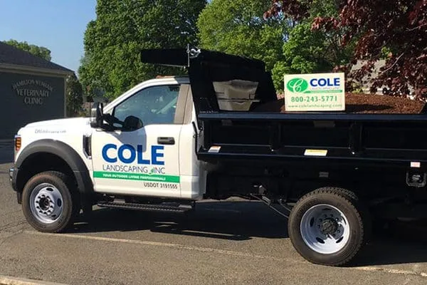 Branded Cole Landscaping service truck