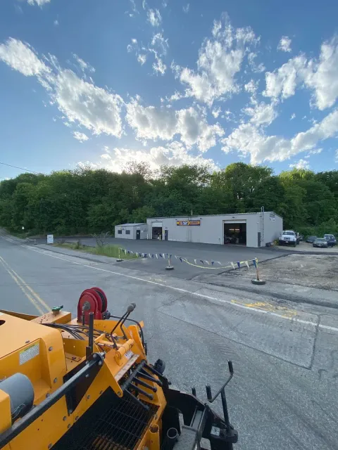 A building with newly paved facade