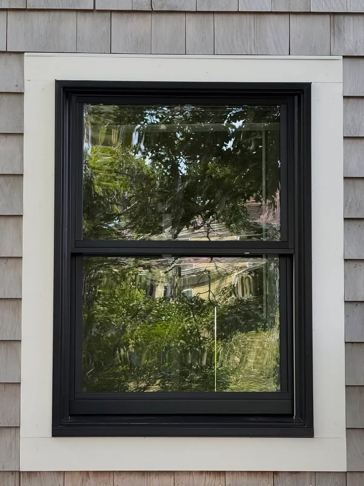 After photo of the clean windows of a residential home