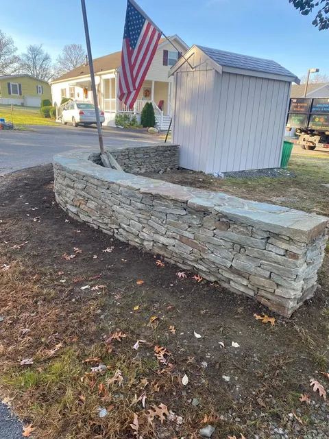 Concrete with USA Flag