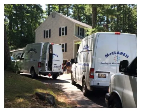McClaren van on-site working at a home.