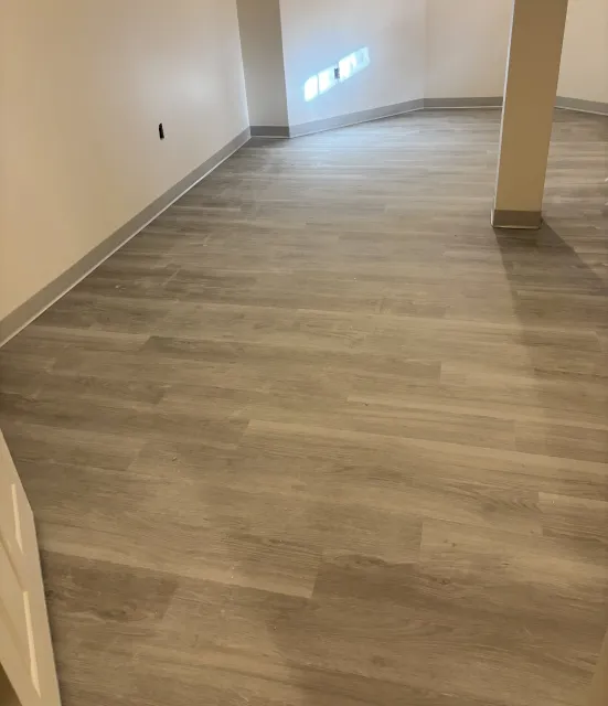 basement flooring, luxury vinyl tile. LVT