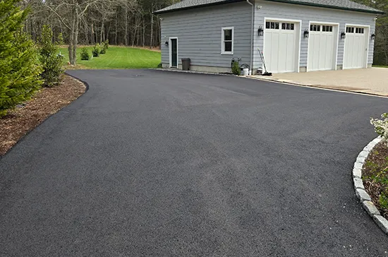 new driveway paving with stone edging Falmouth, MA Cape Cod