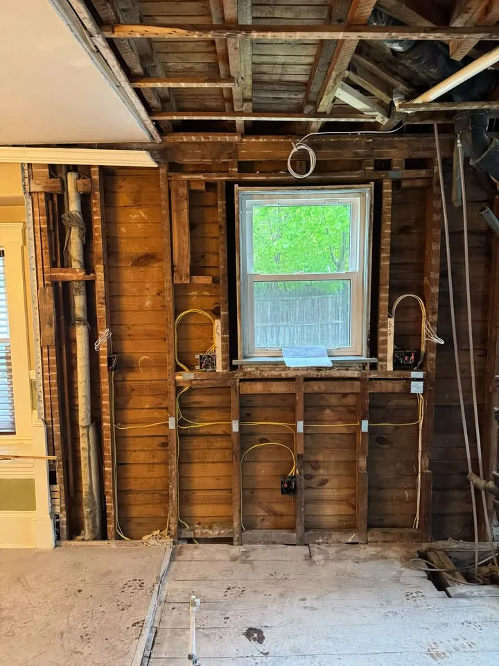 Worcester,Ma water damage kitchen re-wire.