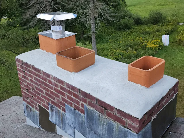 Mountain chimney and stone work photo