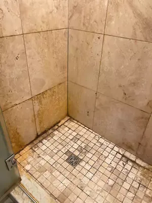 dirty shower before opt