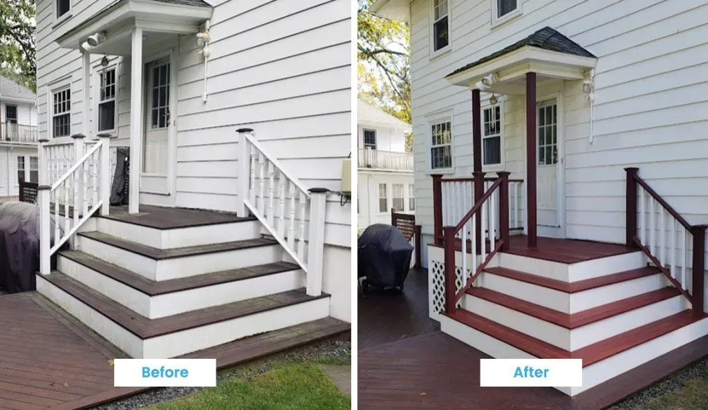 before and after photos of an Entryway in Newton