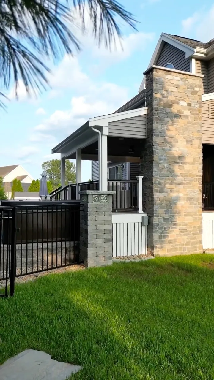 Bring the indoor comforts of your living room outside. 🌲😌

This multi-level patio outdoor living space has everything you need. 

You can hang outside by the fireplace and watch tv by the veneer covered chimney. It’s the the ultimate cozy atmosphere. 📺🔥

#patio
#pavers
#steps
#fireplace 
#outdoortv
#veneer
#naturalstone
#granite
#granitestone 
#hardscape 
#hardscapes 
#hardscapedesign 
#landscape
 #landscaping 
#landscapedesign
#masonry
#middleboro
#capecod
#boston
#newengland
#plymouthma
#outdoorliving
#homeandgarden