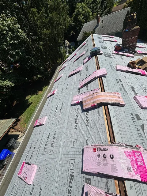 New roof installation in progress