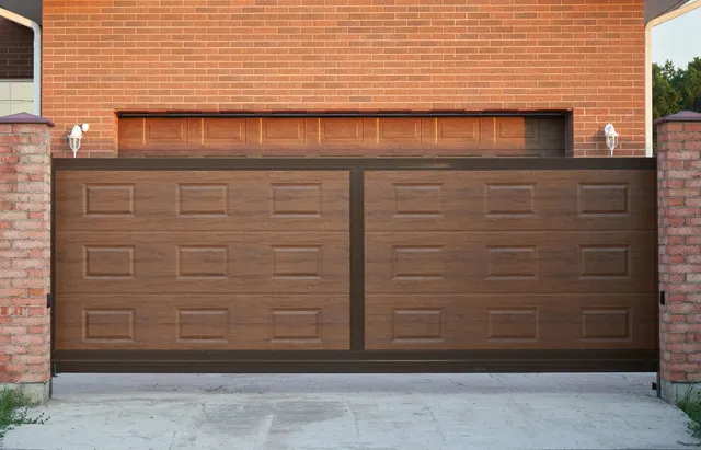 Wooden automatic gate, Rhode Island.