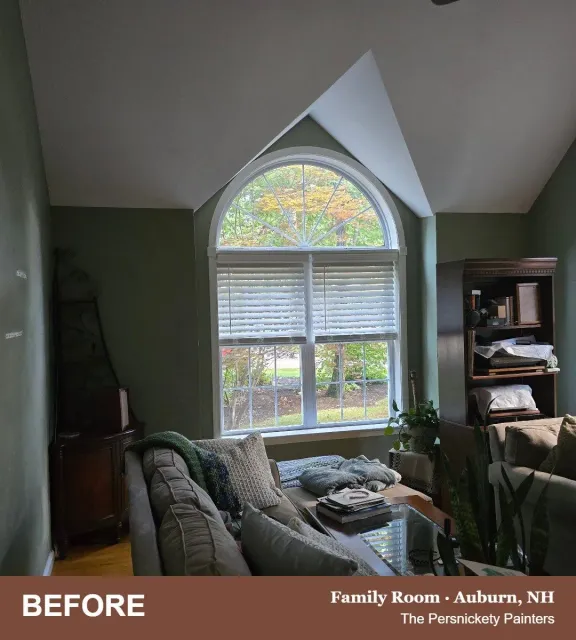 Family Room before painting, Auburn, NH - The Persnickety Painters