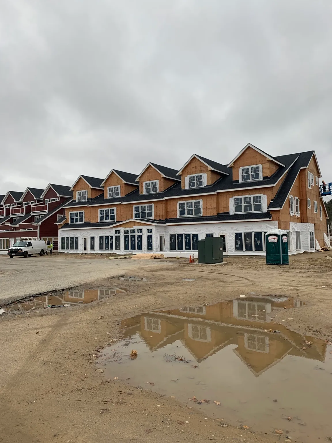 Large custom residential building under construction