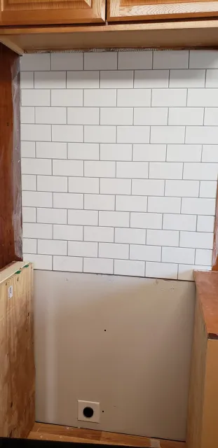 Backsplash installation