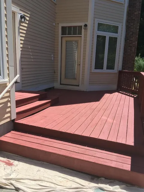 Re-stained deck