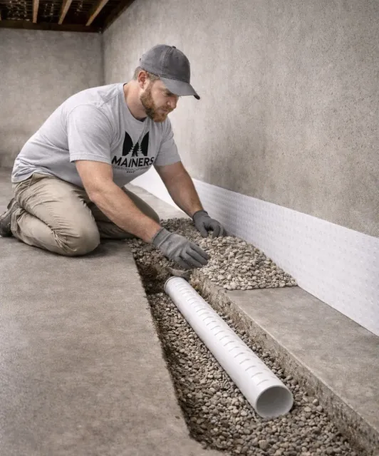 Basement drainage installation worker for Mainers in Scarborough ME