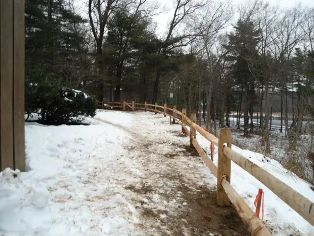 Wood fencing