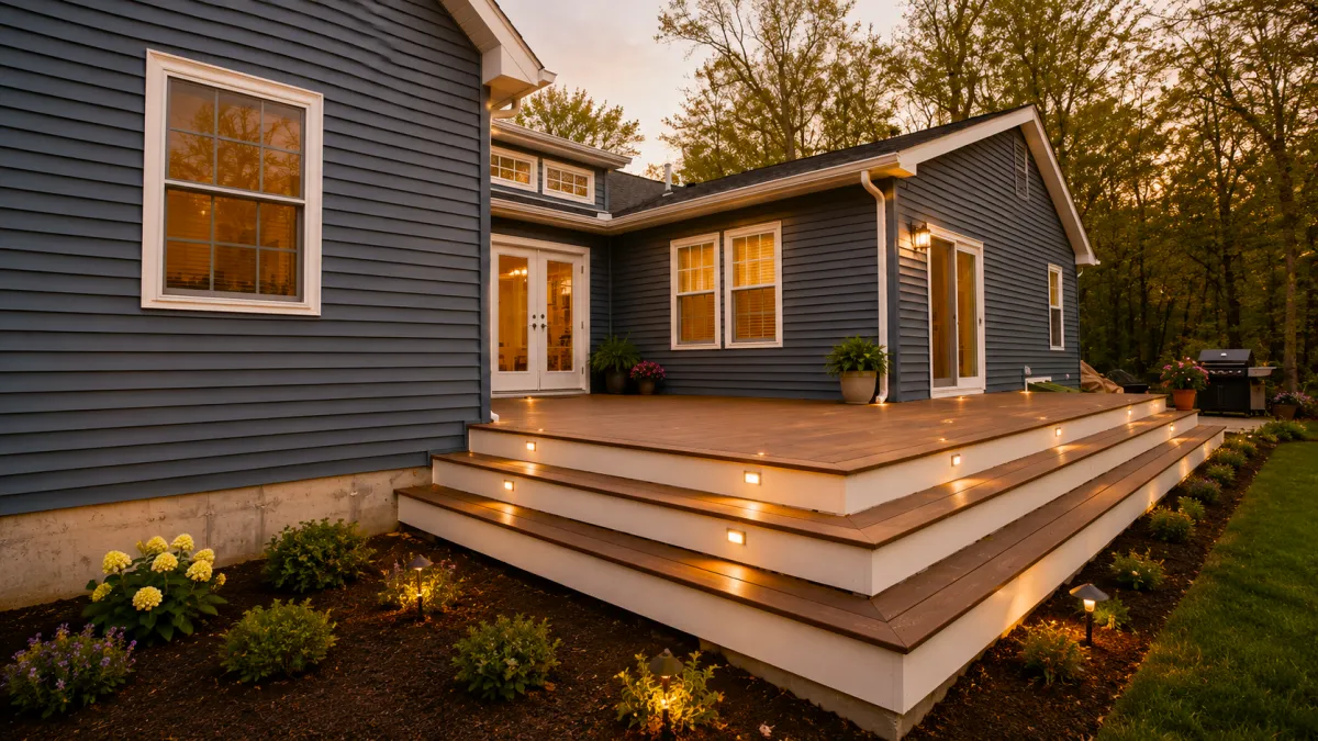 Trex deck at the Chester Street home addition