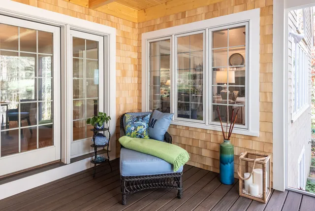 Porch entrance with cozy chair