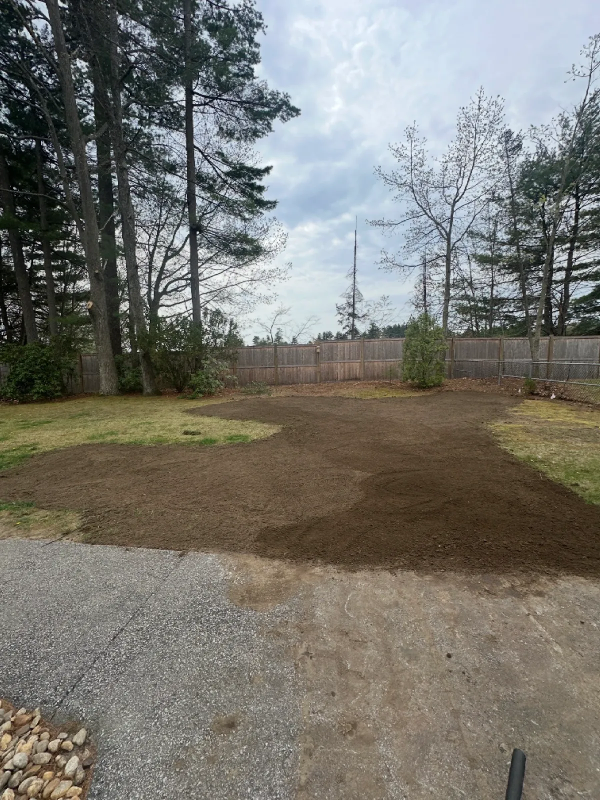 Backyard soil ready for planting