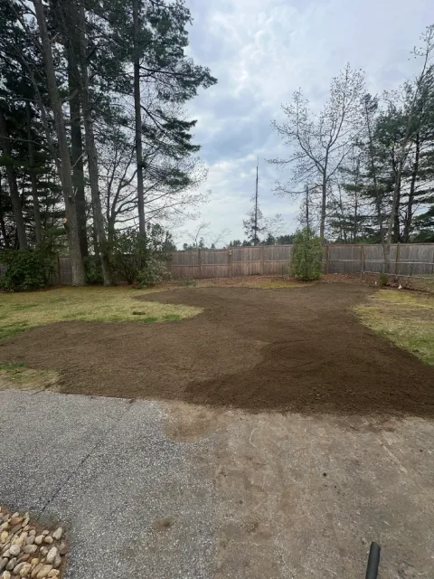 Backyard soil ready for planting