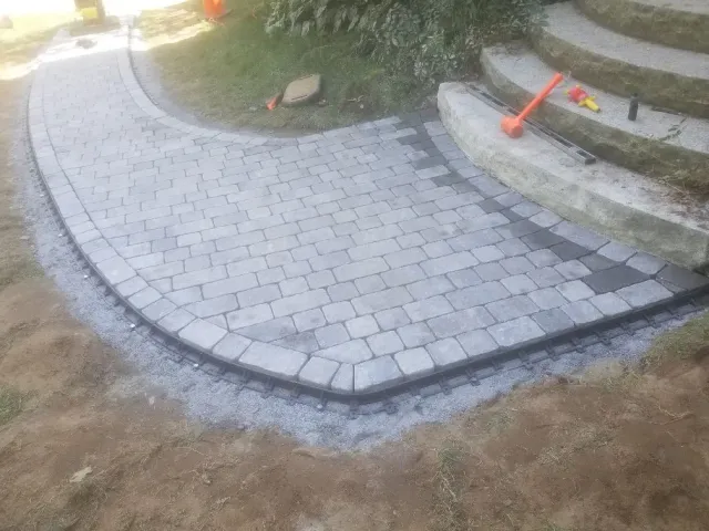 Walkway Stone Bricks Installed — Kennebunk, ME — New England ABC