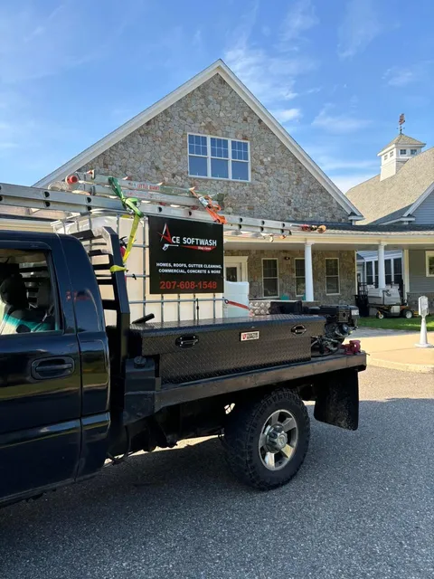 ACE Soft Wash truck on the job
