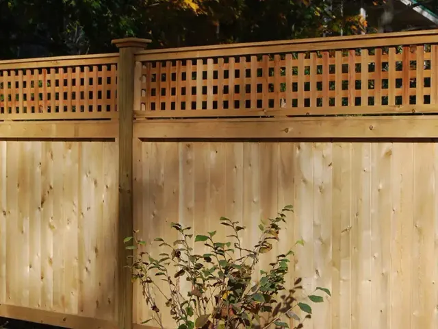 Wood fence installation