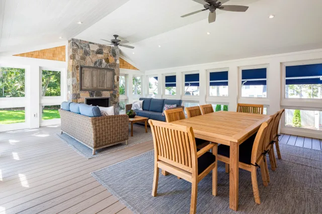 Spacious custom sunroom design