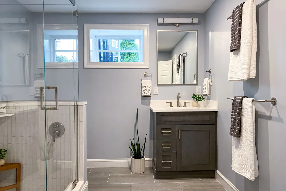 Accessory Dwelling Unit ADU - basement bathroom for in-law suite