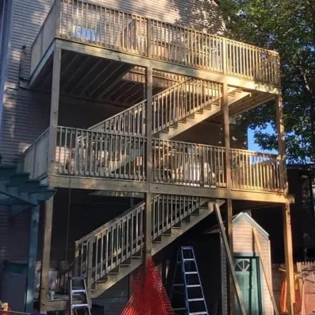 three storey deck