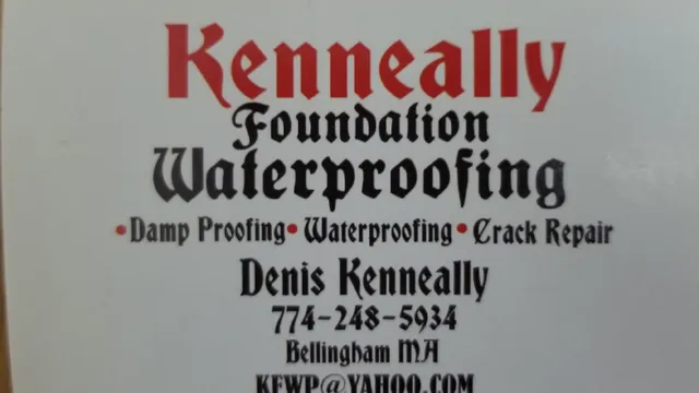 Kenneally Foundation Waterproofing