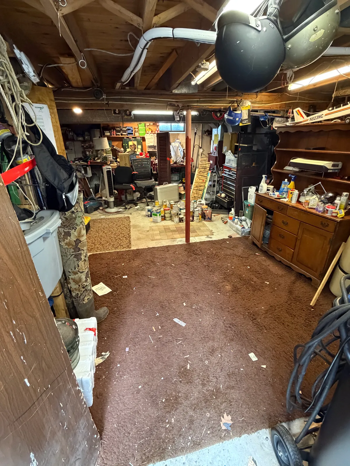 Basement cleanout in Kingston NH, cleared
