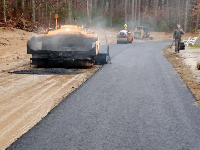 J. A. Cooper paving driveway