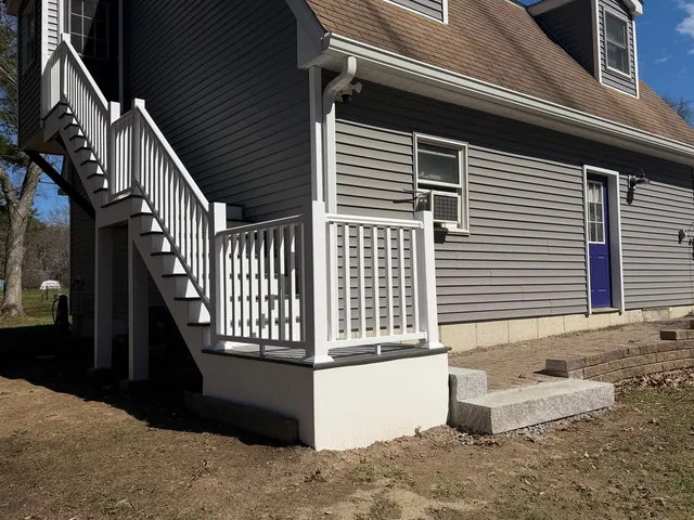Rebuilt side entry landing and stairs