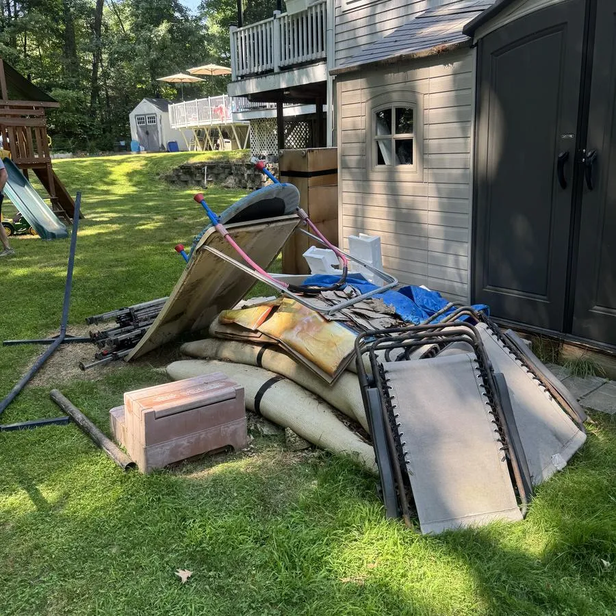 Yard junk removal before — Joe's Junk Removal & Demolition