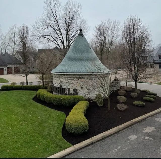 Community entrance landscaping
