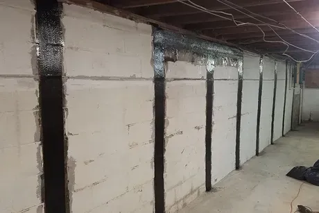 Bowed concrete wall