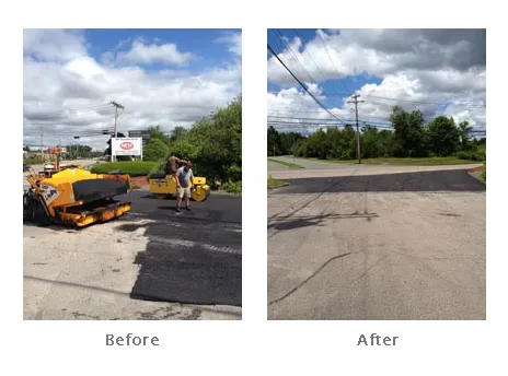 Before and after paving construction - Driveway Contractors & Construction in Middleboro, MA