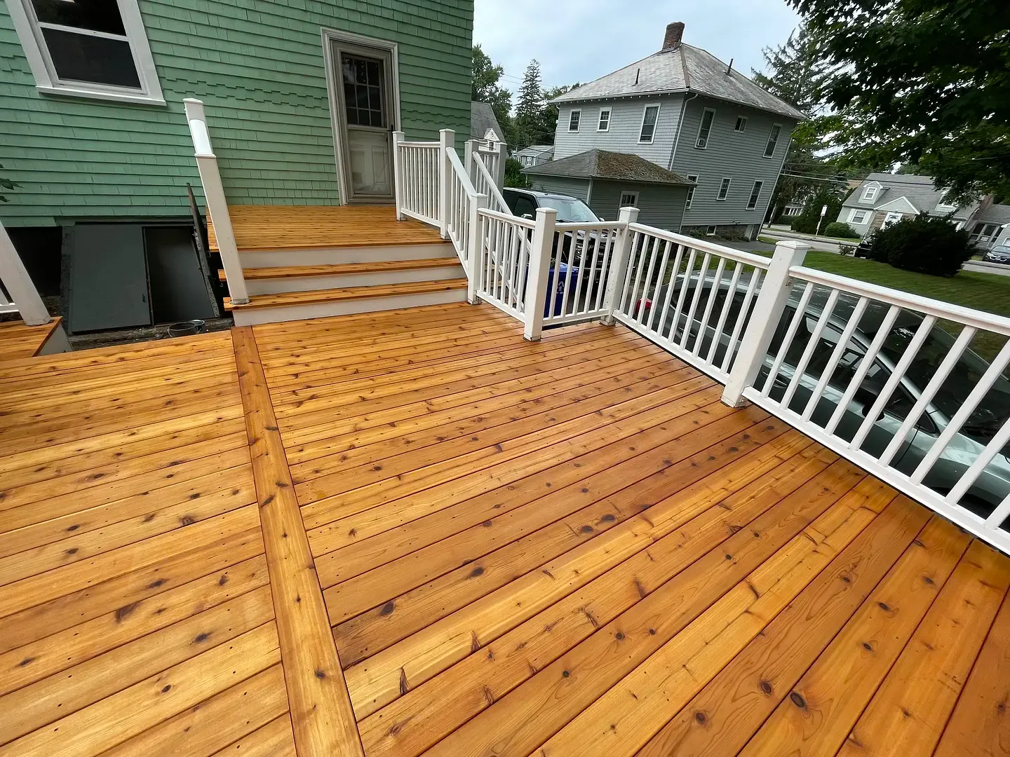 Cedar Decking Installation in Cambridge MA