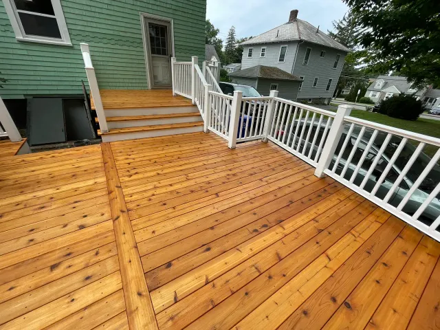 Cedar Decking Installation in Cambridge MA