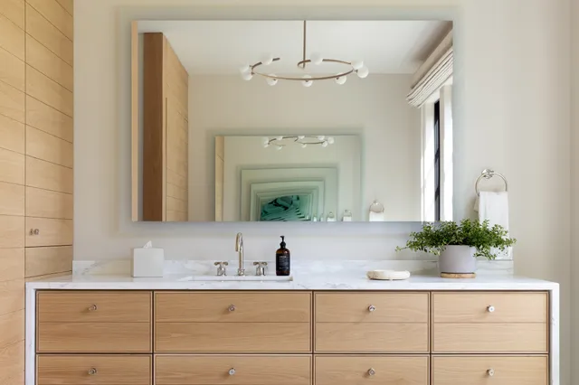 From the cabinetry to the finishing touches, every element reflects the care and craftsmanship behind a truly custom home.
Photograph: @emilyobrienphoto_design 
Architect: @mcalpinehouse 
Interior Design: @changoandco 
#BathroomDesign #BathroomInspiration #BathroomGoals #LuxuryBathroom #CustomBathroom #PrimaryBathroom #BathroomVanity #VanityDesign #InteriorDesignInspo #HomeDesignInspo #LuxuryInteriors #LuxuryHomeDesign #CustomHomeDesign #CustomHomeBuilder #LuxuryHomeBuilder #CustomBuiltHome #TimelessDesign #ArchitecturalDetails #InteriorDetails #DesignDetails #QualityCraftsmanship #CraftsmanshipMatters #FineHomebuilding #ResidentialArchitecture #NewEnglandHomes #NewEnglandLiving #MassachusettsHomes #MassachusettsBuilder #FallonCustomHomes