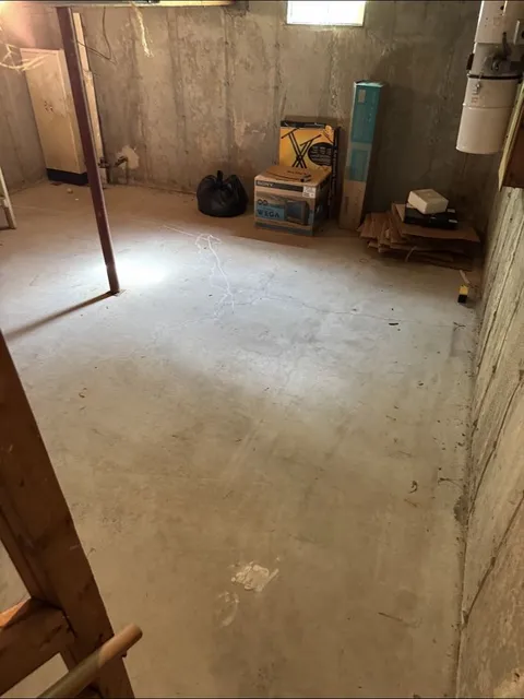 Storage room emptied down to bare floor