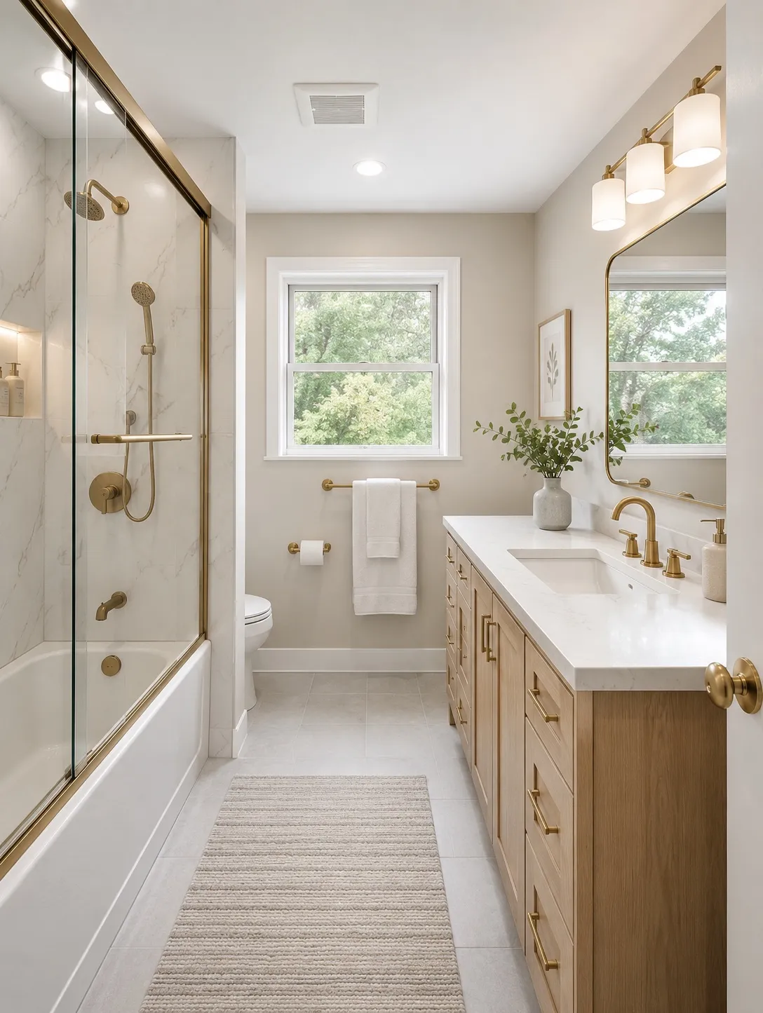 Completed bathroom renovation